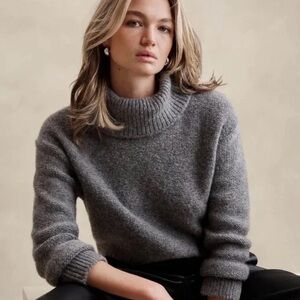 Banana Republic Factory Charcoal Turtleneck Sweater